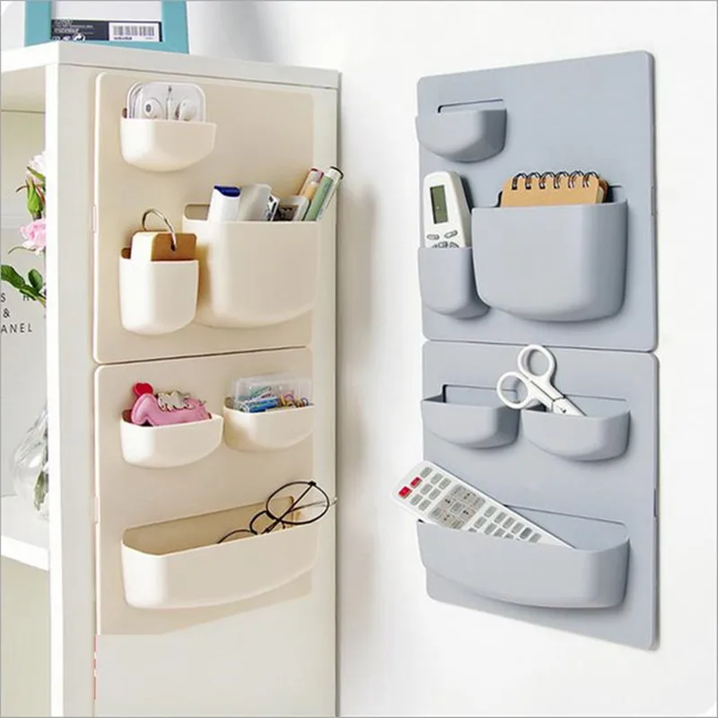 1PCS Plastic Self adhesive Kitchen Refrigerator Fridge Storage Rack Organizer Cleaning Sponge Vegetable Fruit Kitchen Tools|Racks & Holders| - AliExpress