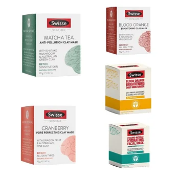 

Australia Swisse Matcha Tea Anti-Pollution Clay Mask 70g Cool Calming Facial Impurities Treatment Skin Tightening Firming