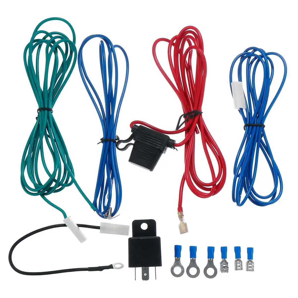 12V универсальная Рабочая лампа противотуманная фара комплект жгута проводов+ аксессуары реле