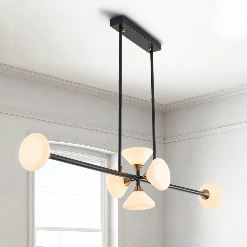 

Modern minimalist LED pendant lights Nordic Iron living room suspension luminaire restaurant bedroom hotel Long hanging lamp