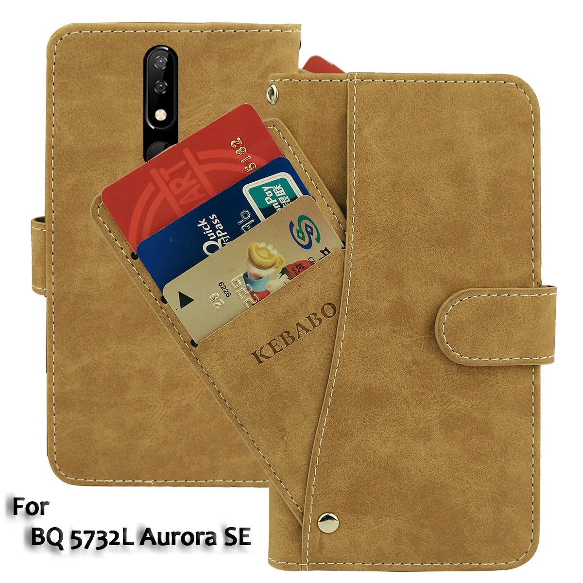 Винтажный кожаный кошелек BQ 5732L Aurora SE, чехол с откидной крышкой 5,86 дюйма, роскошный чехол с отделениями для карт, Защитные чехлы для телефона с магнитной подставкой