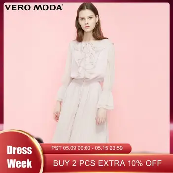

Vero Moda Women's Ruffled 3/4 sleeves Trims Dress | 3192SZ501