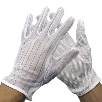 

10Pairs White Working Gloves Lightweight Nonslip Protective Work Gloves for Outdoor Cycling Anti-static