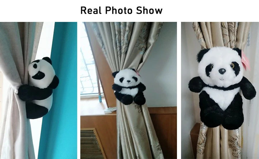 2 шт. черно-белая милая очаровательная панда занавеска для украшения занавеска подвесной пояс Tieback для детской комнаты оконная занавеска держатель A75-5