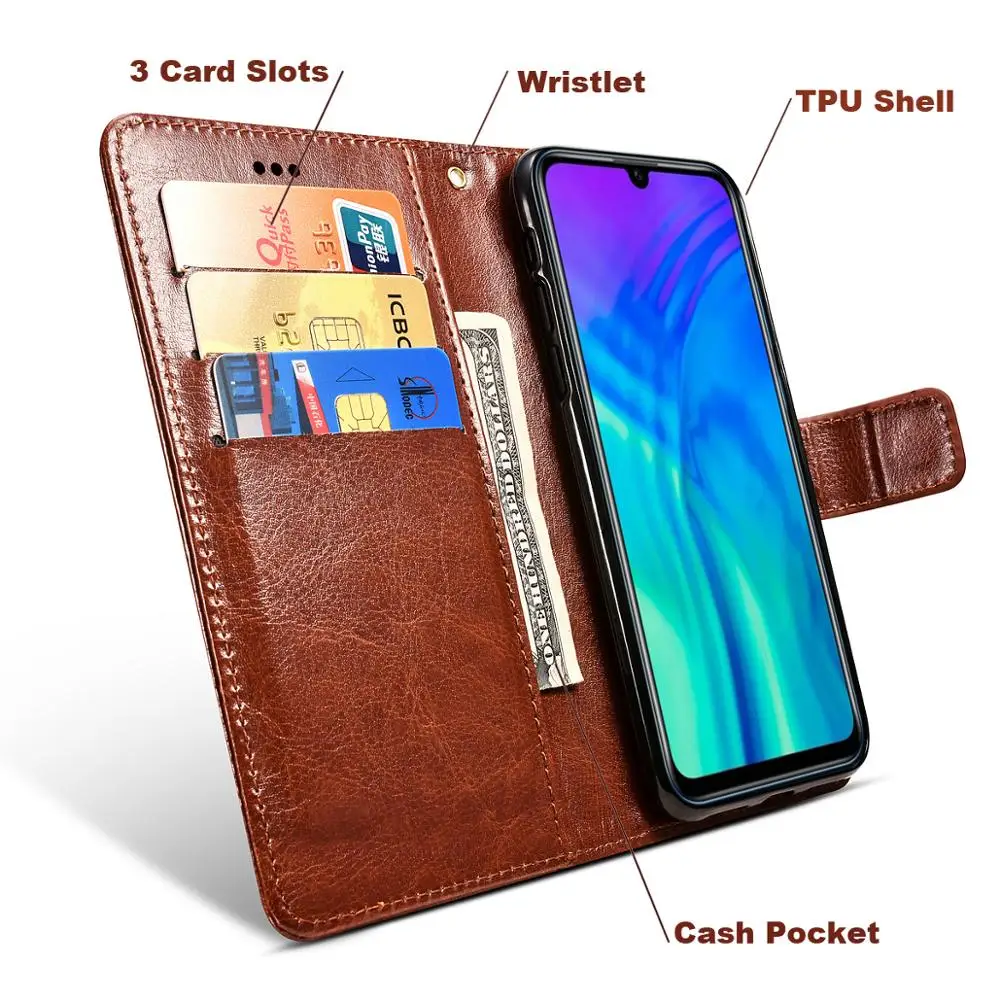 Flip Wallet Case For ZTE A7s A7 2019 2020 Luxury Leather BOOK