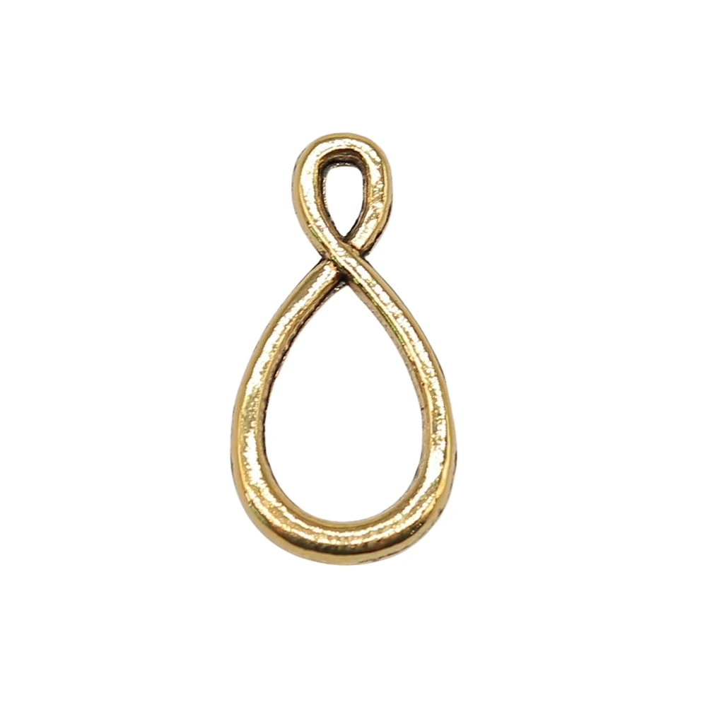 WYSIWYG 10pcs Infinity Connector Charms DIY Alloy Jewelry Findings Antique Gold Color 22x11mm | Украшения и аксессуары
