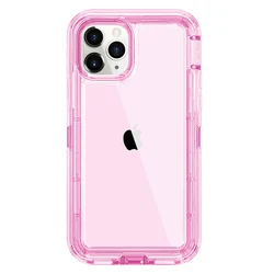Transparent Shockproof Armor Glossy Phone Cover for 12MINI or13MINI (Pink)