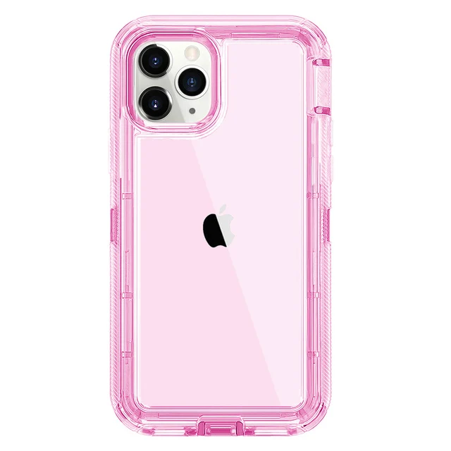 thumbnail image 1 of 3 IN1 For iPhone 15 14 11 12 13 Pro Max MINI XR XS X XSMAX SE 6 7 8 Plus Transparent Shockproof Armor Glossy Plain Phone Cover, 1 of 5
