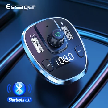 

Essager USB Car Charger For iPhone Xiaomi Mi Bluetooth Handsfree FM Transmitter MP3 Player Car Kit Fast Charger For Phone