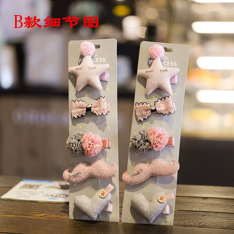 Chen yang B009 заколки ручной работы в Корейском стиле для детей; детские головные уборы и заколки для волос; повязка на голову принцессы; пять штук в наборе