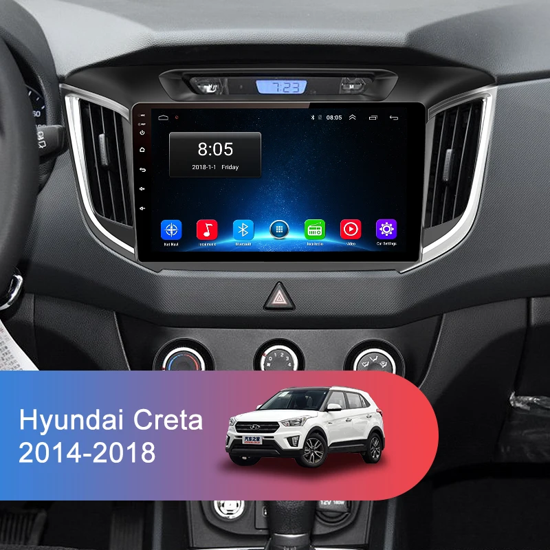 Junsun 2G+ 32G Android 8,1 для hyundai creta ix25- 2 din Автомобильный Радио стерео плеер Bluetooth gps Навигация dvd