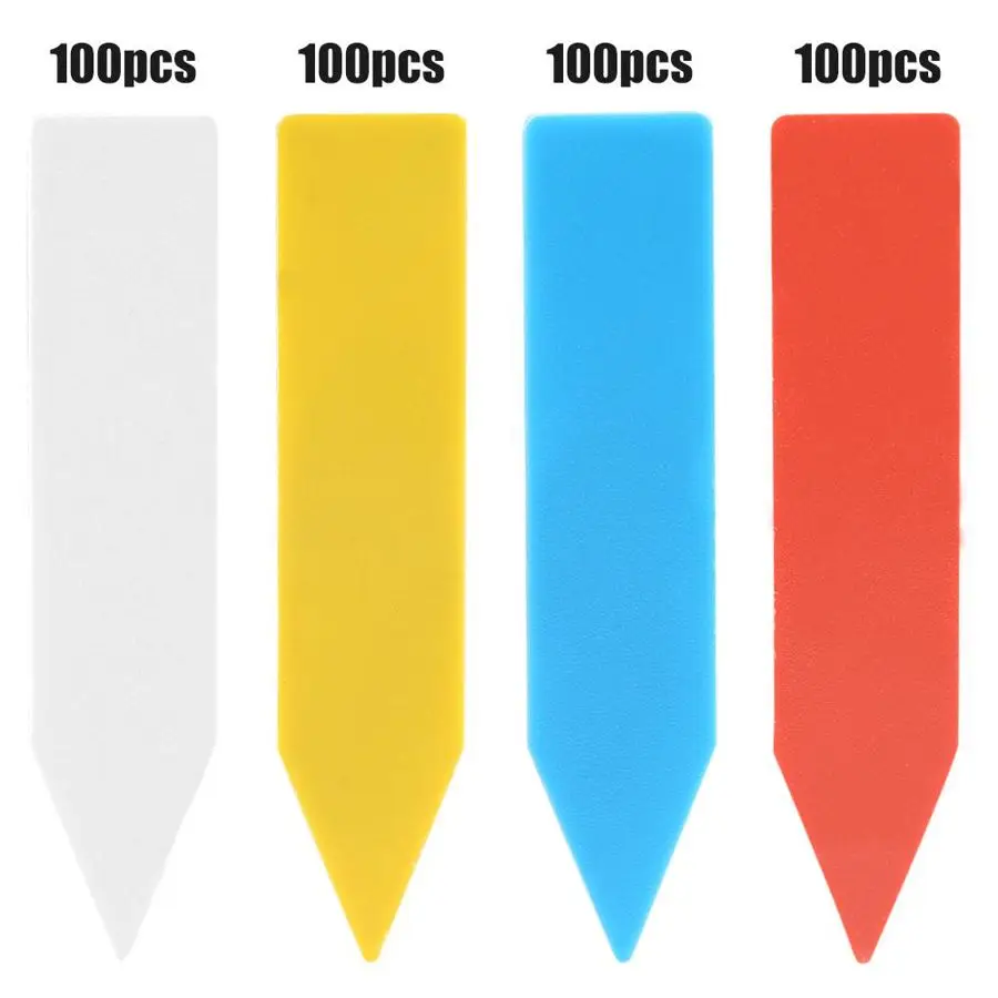 100Pcs Plastic Flower Plant Seed Name Stake Tag Label Marker Widely 