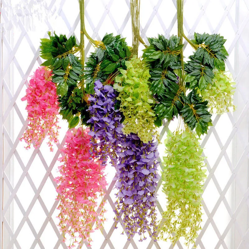 

12pcs/set 110cm Artificial flower Ceiling Wedding Decoration Party Fake Flower Wedding Decoration Festive & Party Supplies