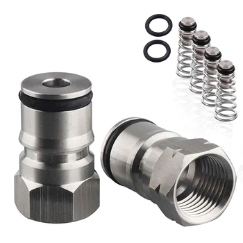 

100% Brand New Ball Lock Post and 4 pets, 2 O Rings 304 Stainless Steel 19/32 inch-18 Gas Liquid Corny Keg Adapter Kit