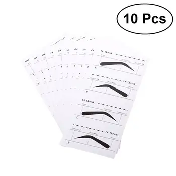 

10Pcs Eyebrow Stencils Adhesive Eye Brow Grooming Shaping Templates DIY Makeup Beauty Tools
