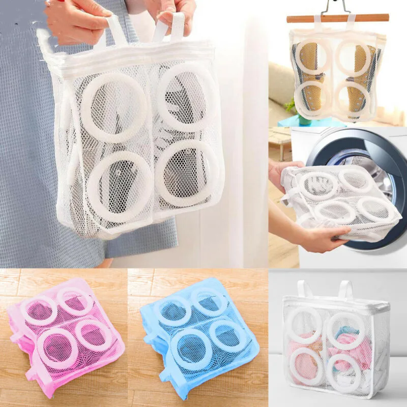 Washing Machine Storage Mesh Laundry Bag Shoe Bags Shoes Wash Net Dry Organizer | Дом и сад