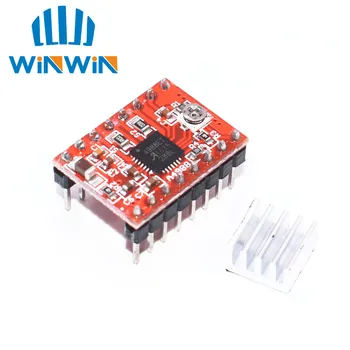 

A71 Red 10pcs/lot Reprap Stepper Driver A4988 Stepper Motor Driver Module with Heatsink Free Shipping Dropshipping