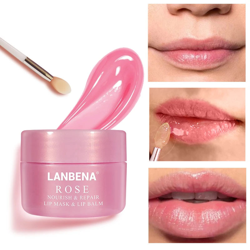 LANBENA увеличение губ патчи для губ губы увеличить губы блеск для губ маска увлажняющая скраб для губ масло для губ Розовый бальзам для губ питающая маска для губ отшелушивающая маска для губ маски для сна крем - Цвет: Rose Lip Plumper