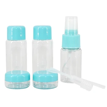 

7pcs/set Travel Mini Make Up Container Bottles Jars Plastic Transparent Empty Eyeshadow Makeup Cosmetic Face Cream Pot Bottles