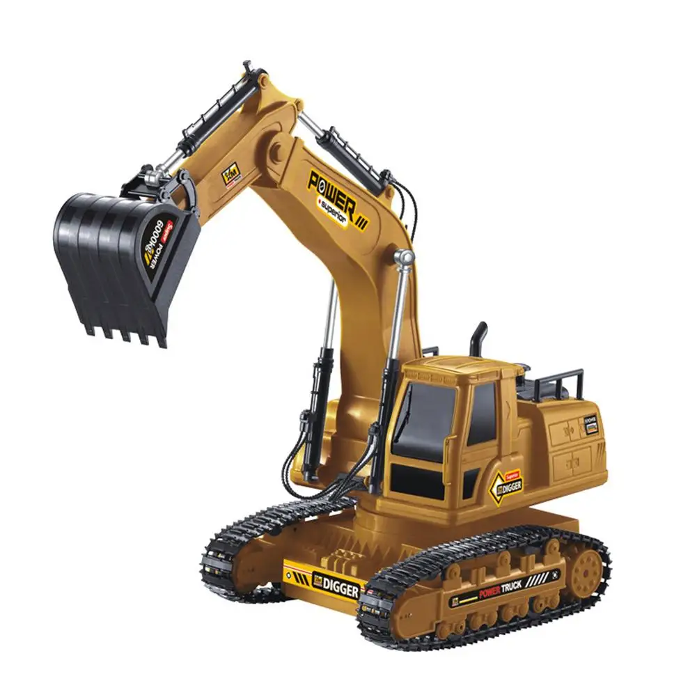 

1:18 RC Excavator 10 Channels 2.4GHz Remote Control 680 Degrees Rotation Workbench Electric Digger Toy for Boys Girls Kids