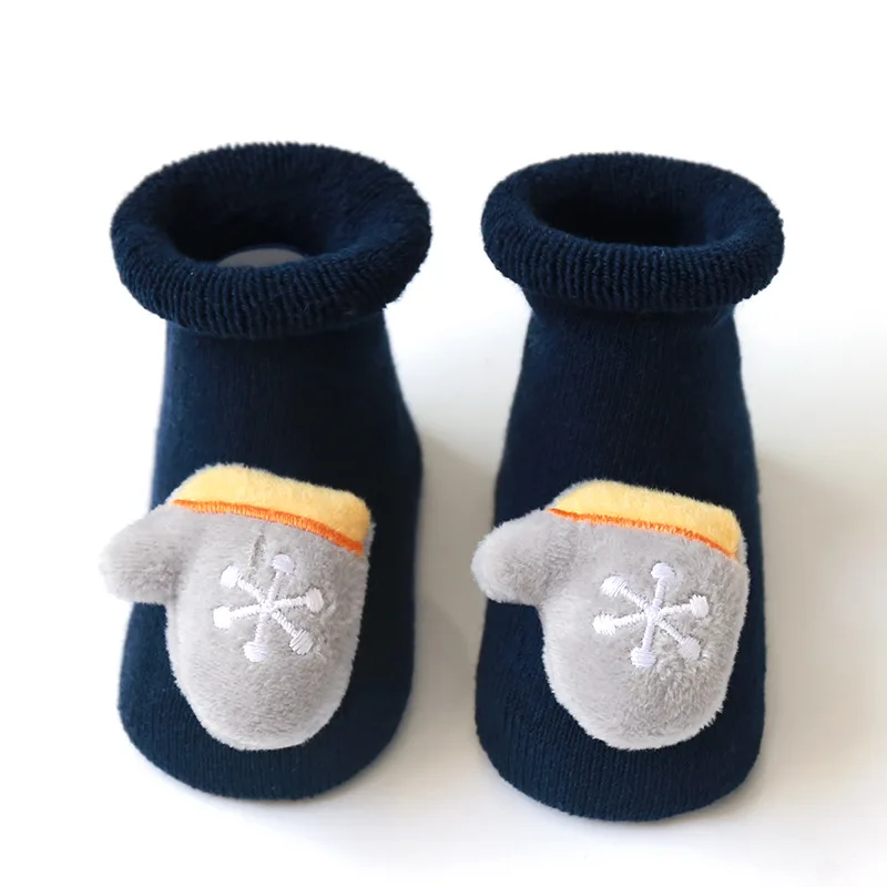 Коллекция года, брендовые От 0 до 3 лет рождественские чулки для малышей хлопковые махровые носки-тапочки силиконовые Нескользящие Детские аксессуары для носков, 6 цветов - Цвет: F