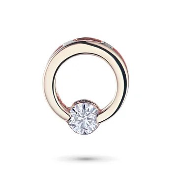 

Pendant in red gold with diamonds