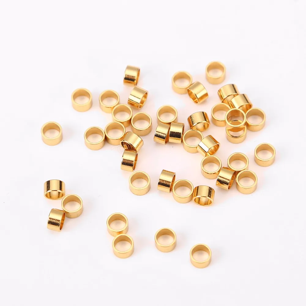 20pcs stainless steel Gold Color Closed Rings DIY Jewelry Accessories 5mm/6mm Diameter