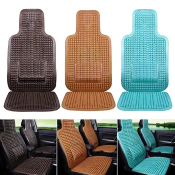 

1Pcs Universal Summer Car Seat Cool Cushion PVC Beaded Massage Automobile Chair Cover With Soft Waist mat Breathable Durable