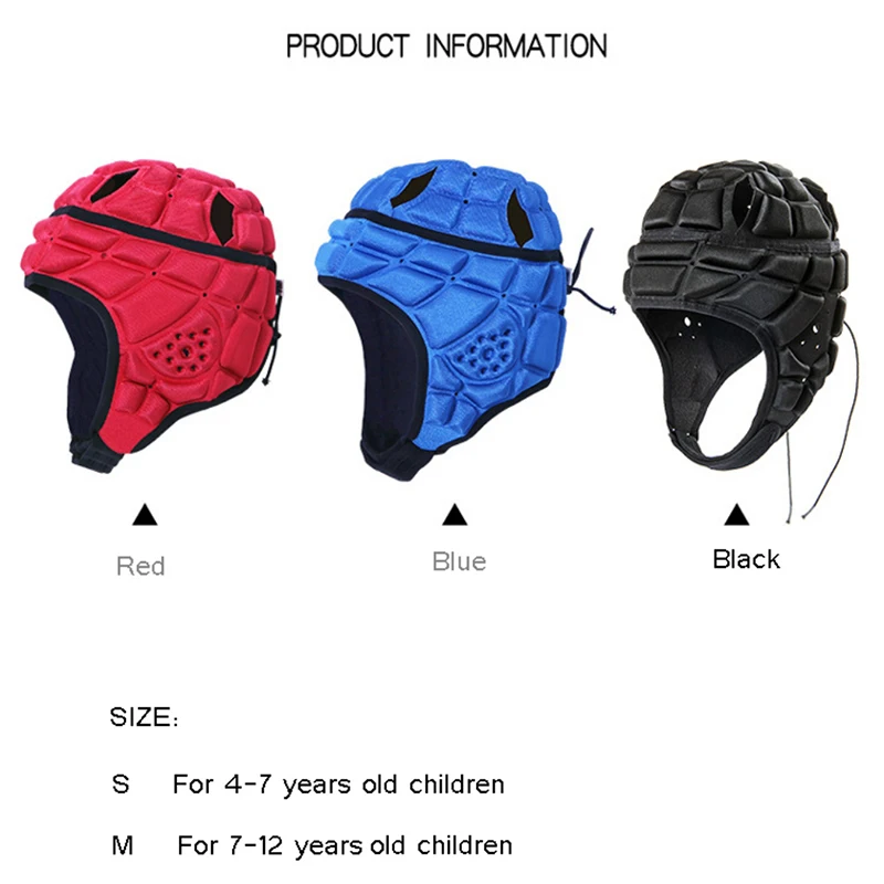 

Children Pressional Football Soccer Goalkeeper Helmet Kids Rugby Scrum Cap Headguard Goalie Roller Child Hat Head Protector