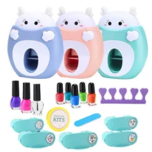 Juego de manicura de alta calidad para niñas, Set de 17 piezas de juguetes de princesa, estampador, regalo perfecto, juguetes educativos