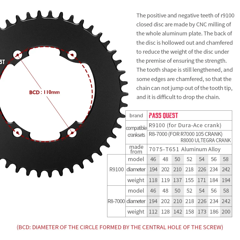 Shimano Chainring 50t Chainring Diameter Shimano Ultegra R8000