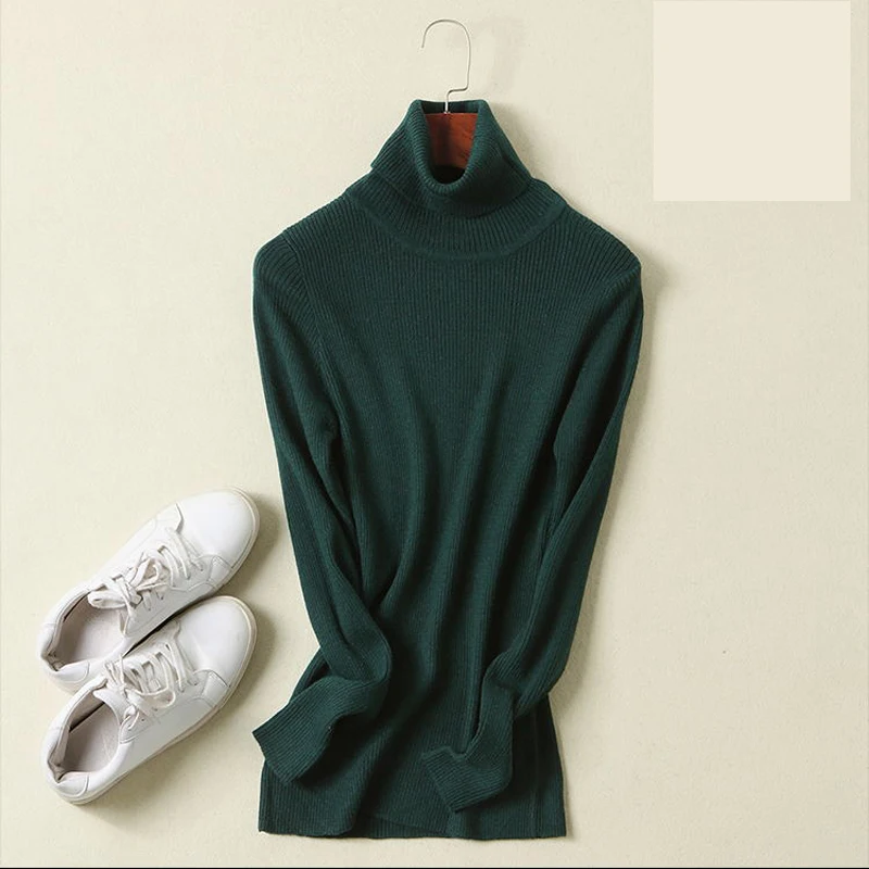 Женский свитер, походная рубашка,, шерстяная ткань, высокое качество, свитера с высоким воротом для женщин, ShirtsSWH02 - Цвет: SWH02-DarkGreen
