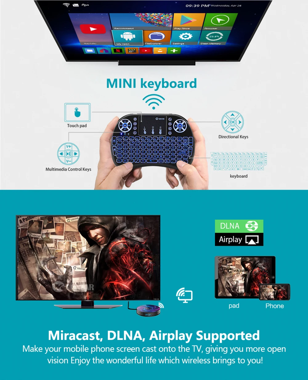 Android 9.0 TV Box HK1 MAX Plus 4GB RAM 128GB ROM RK3368 PRO Octa Core Smart Media Player USB3.0 Google Play Netflix 8G/32G/64G