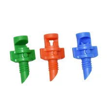 Boquilla de refracción Simple para riego de jardín, rociador de conexión con rosca de 90/180/360 grados, 50 Uds.