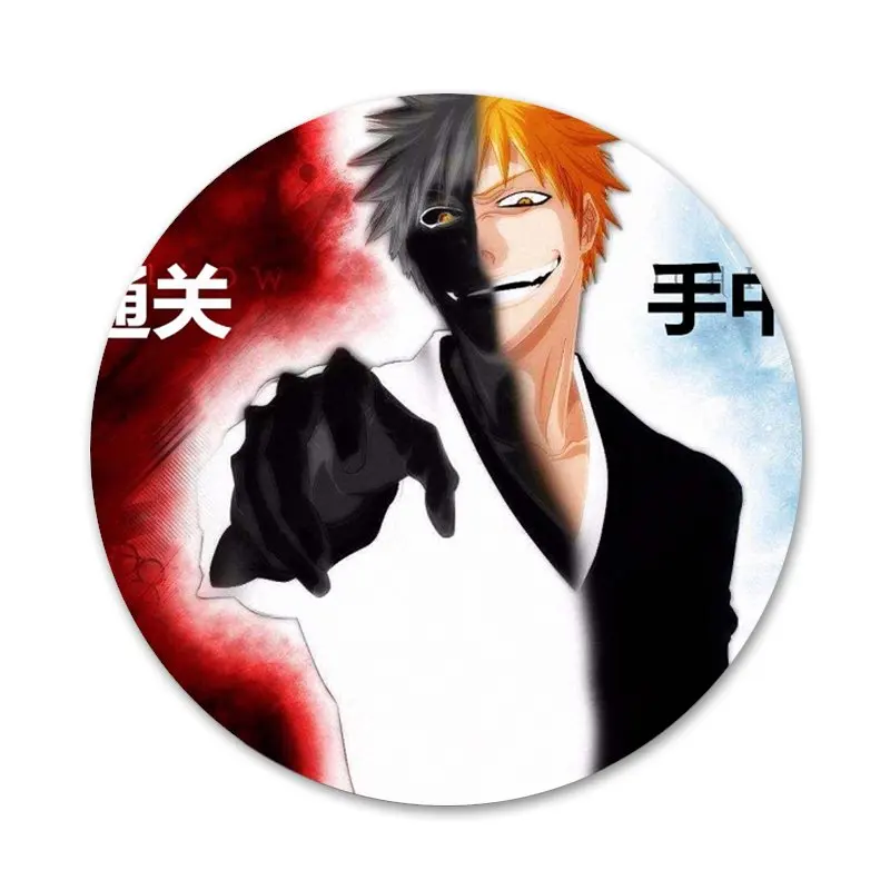 Bleach personagens anime kurosaki ichigo broche máscara toshiro masculino e  feminino jaqueta mochila acessórios decorativos presente - AliExpress