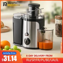 ROSPEC 220V Stainless Steel Juicers  Electric Juice Extractor Fruit Drinking Machine Household Grinder Mixer Fruit Juicer