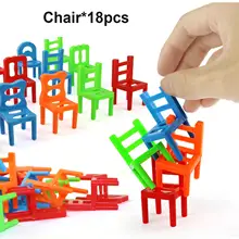 

18Pcs Creative Balance Stacking Chairs Board Game Parent-Child Interactive Toy