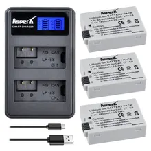 3Pc 1800mAH LP-E8 LPE8 LP E8 Battery Bateria AKKU + LCD Dual Charger for Canon EOS X4 X5 X6i X7i T2i T3i 550D 600D 650D 700D
