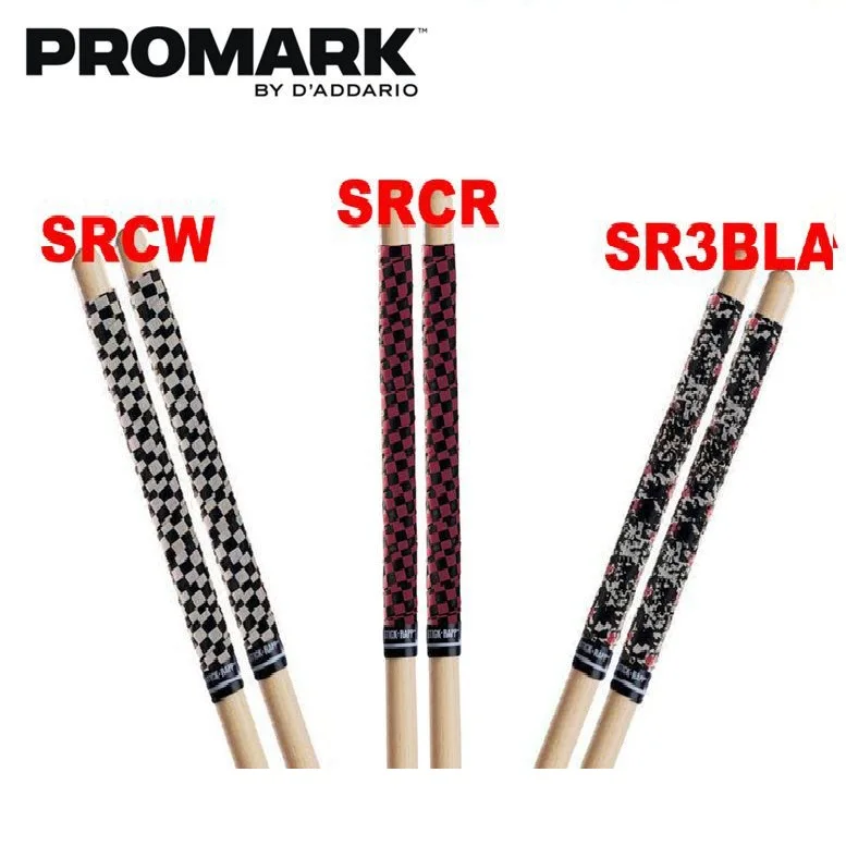 Promark by Daddario Drumsticks Check Stick Rapp Non-slip Shock Absorbs Wrap SR3BLA SRCR SRCW For 4 | Спорт и развлечения