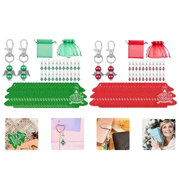 

24Pcs/Set Christmas Guardian Angel Keychain + Pendant + Gauze Bag Holiday Decorations Party Gifts Christmas Tree Ornaments