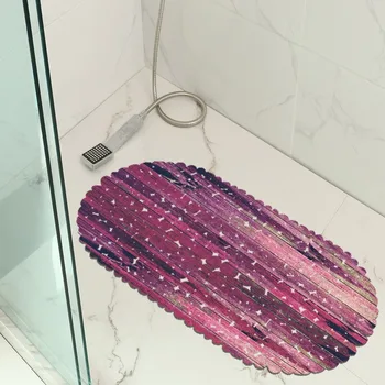

Wood Grain Bathroom Mat Hotel Toilet Non-Slip Mat Suction Cup Floor Mat Spot