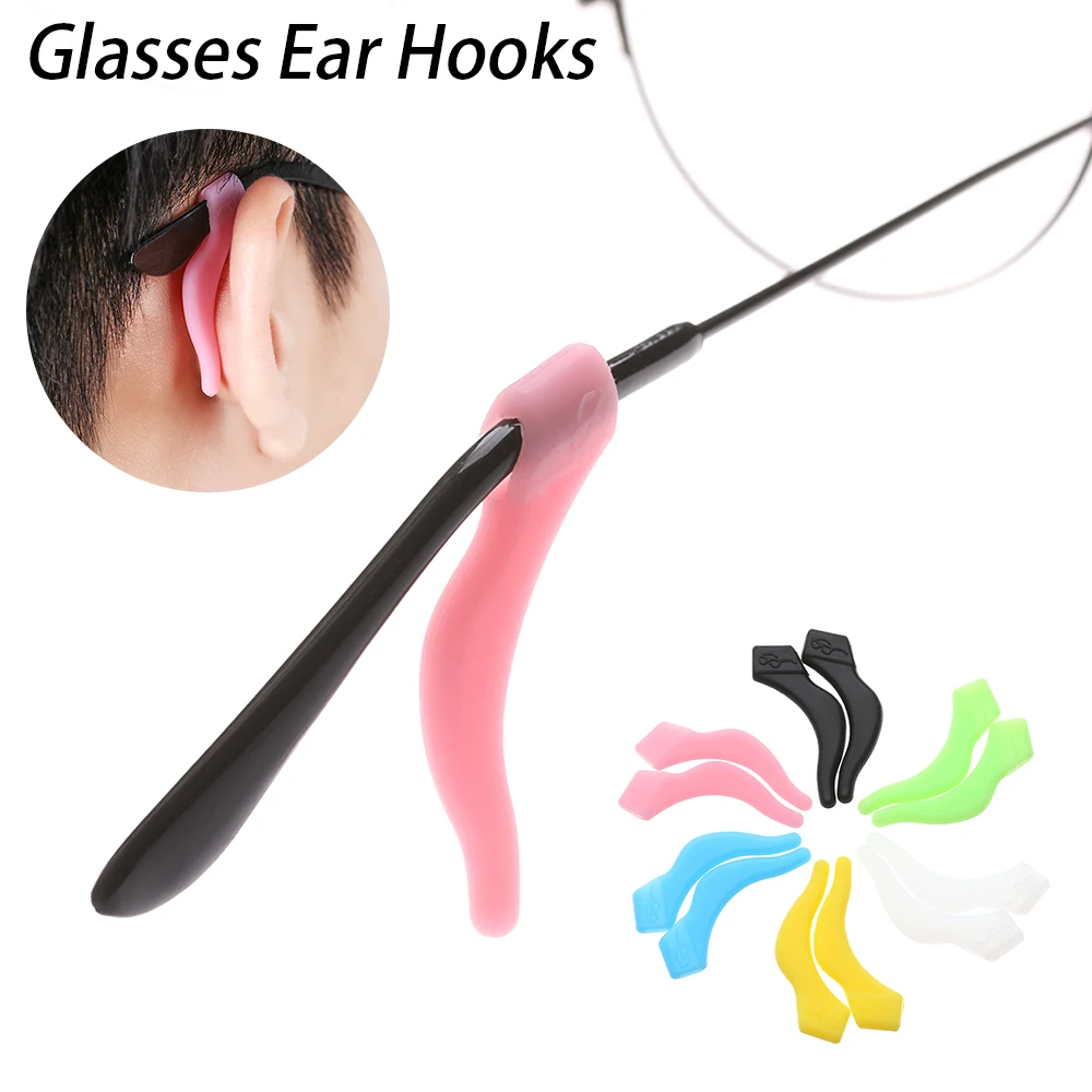Glasses Ear Hooks Anti Slip Silicone For Kids And Adults Grips Eyeglasses Sports Temple Tips Soft Hook Eyewear Accessories | Аксессуары