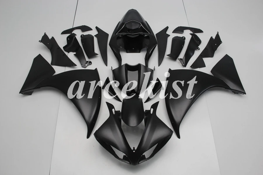 Инъекций ABS Обтекатели комплект подходит для Yamaha YZF1000 R1 09, 10, 11, 12, 13, 14, 2009 2010 2011 2012 2013 тела комплект полностью черного цвета