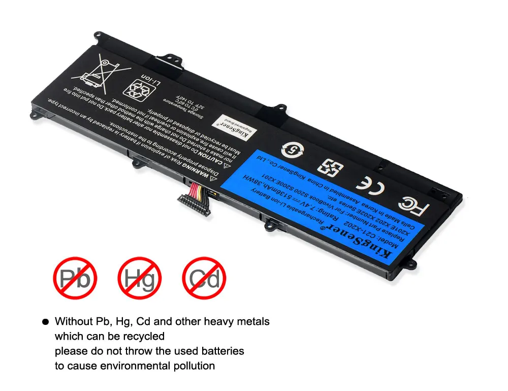 Аккумулятор KingSener для ноутбука ASUS VivoBook S200 S200E X201 X201E X202 X202E Φ 5136 мАч|laptop battery|battery for