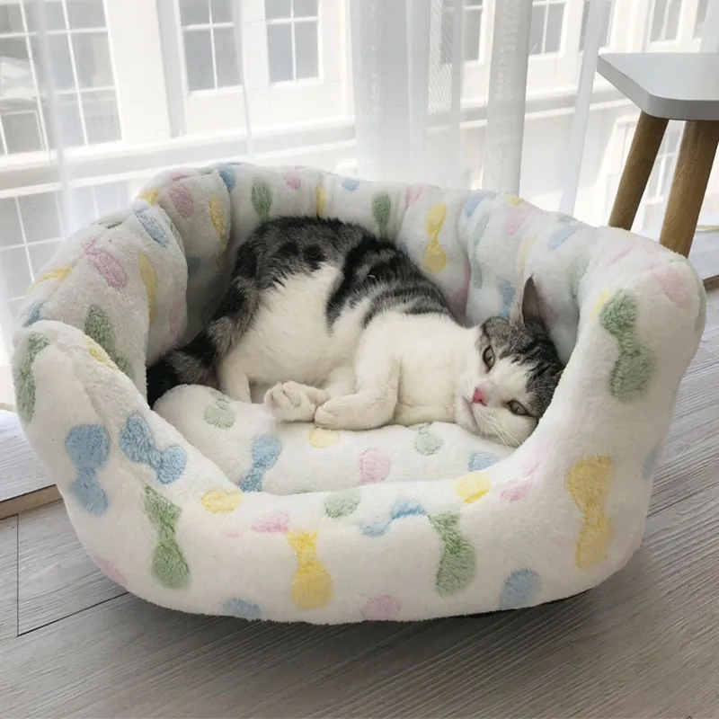 

JORMEL Stylish Warm Dog Bed 2 Sizes Soft Waterproof Mats for Small Medium Dog Autumn Winter Pet Beds Dog House Cat Bed