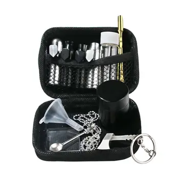 

Metal Snuff Bottle Set Tobacco Storage Bag Gadgets for Men Portable Grinders for Smoking Smoke Pipe Weed Accessories Men Gift