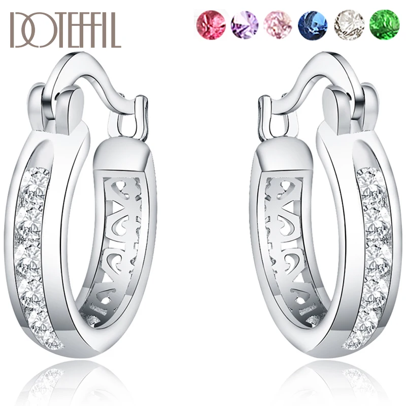 DOTEFFIL серебро 925 пробы белый/зеленый/красный/розовый/фиолетовый/синий цвет
