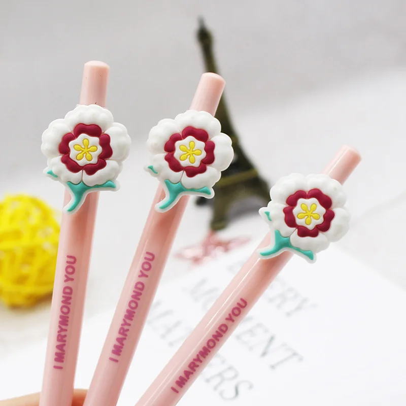40PCS Creative Cartoon Gift Pen Black Gel Office Supplies Signature Student Stationery kawaii school supplies |