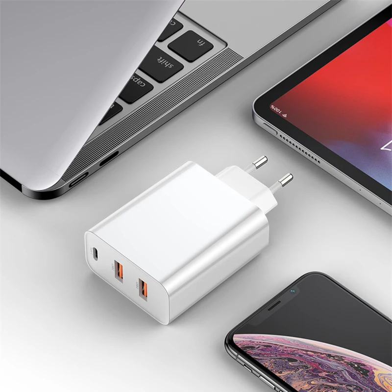 Белый 60 Вт PPS usb type C EU/US штекер USB QC PD 3,0 быстрое зарядное устройство для мобильного телефона настенный адаптер питания для путешествий Зарядка для iPhone huawei - Цвет: Белый