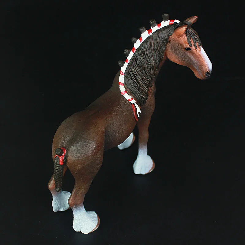 Горячая Распродажа модели дикие животные лошади модель Clydesdale жеребец детская игрушка украшение подарок